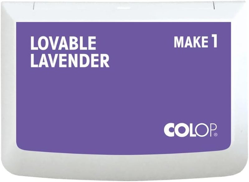 Colop Make Series, Ink Stamp Pads, with Non-Toxic Premium Ink, Water-Based Acid-Free (Lovable Lavender, Make 1-1-15/16" x 3-1/2") - Image 1